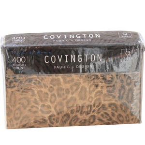 Covington Animal Leopard Print 4 Pc Queen Sheet Set Cotton Blend 400 Thread Ct